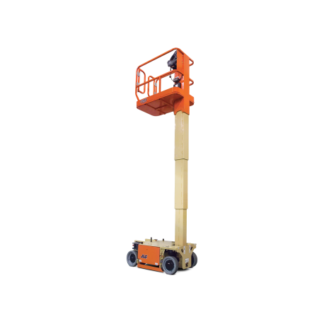 Nacelle à mât vertical électrique JLG 1230ES - Hauteur de travail 5,66 m - Plateforme avec porte saloon_0