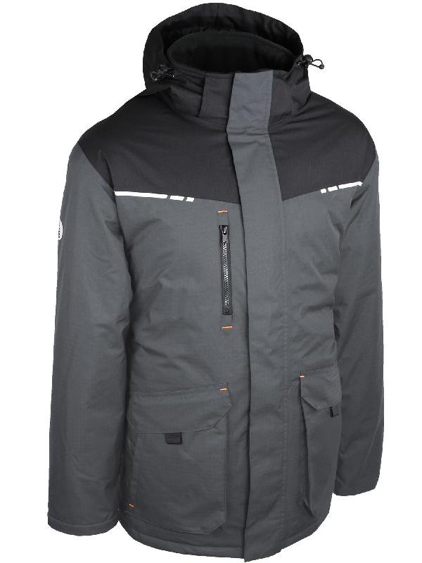 PARKA PALAGA RIPSTOP T S MATELASSÉ GRIS/NOIR - SINGER - PALAGAS
