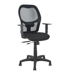 Piqueras y Crespo Silla Alocén traslack malla negra asiento bali negro brazos regulables - noir multi-matériau 345TKM840B840B10CRN_0
