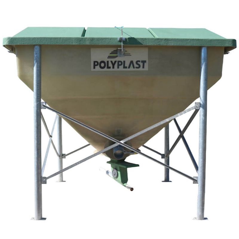 Plvra6 - Trémie agricole en polyester polyvrac - Stockage des céréales - 6m3 - Fabrication française_0