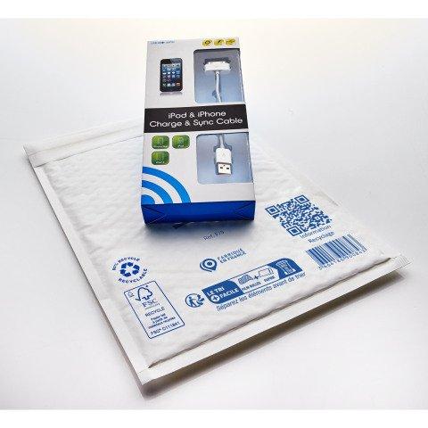 POCHETTE À BULLES D'AIR KRAFT BLANC 220 X 330 MM - CARTON DE 100