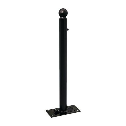 POTELET RABATTABLE SOLIBLOC Ø 76 MM BOULE - NOIR 9005 - PROCITY