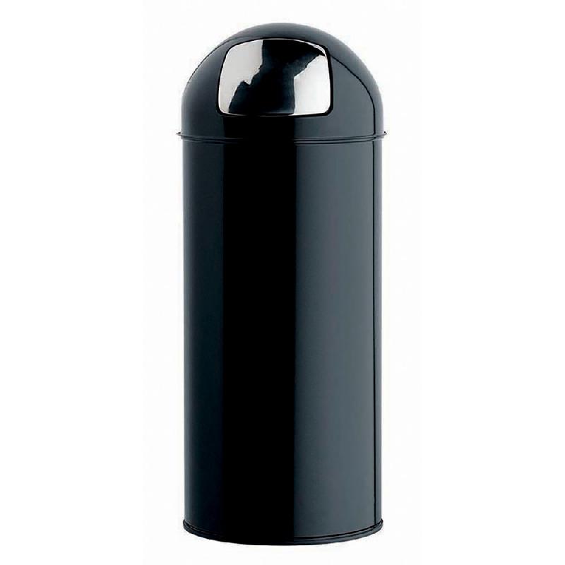 POUBELLE PUSH  ROSSIGNOL 45 L NOIRE,  COUVERCLE À TRAPPE
