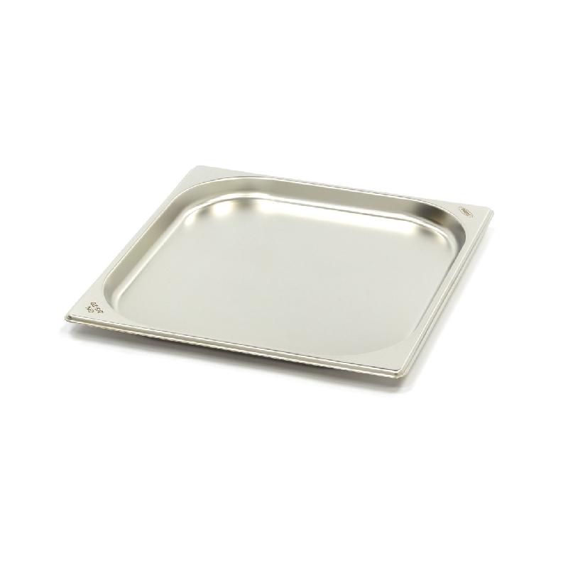 Récipient gastronorm 2/3 GN - profondeur 2 cm - acier inoxydable - Maxima - 1,8L - normes européennes_0