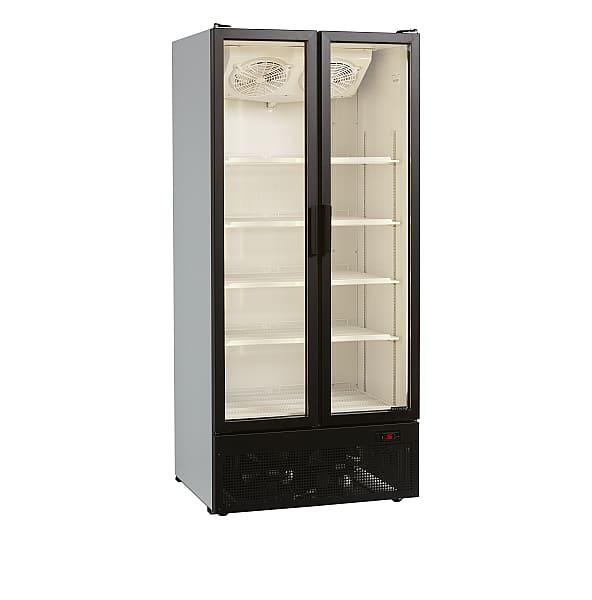 Réfrigérateur vitré 2 portes 707 litres porte aluminium noir - FS890H_0