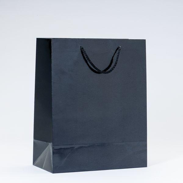 Sac Luxe pelliculé noir - 26x13x32cm - par 12 - finition glossy_0