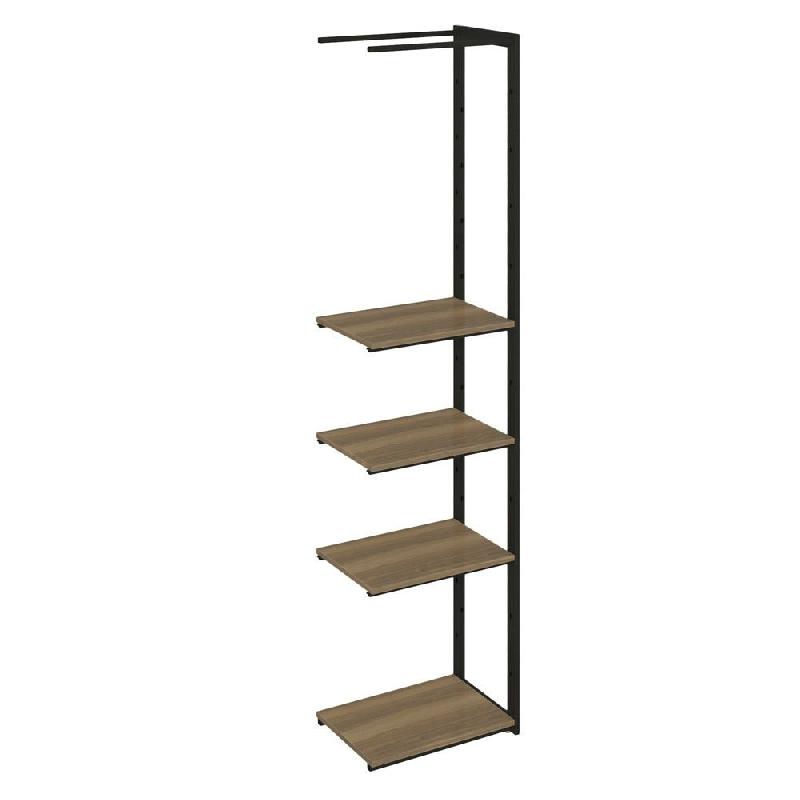 Suite structure Cage noir 58x40x240cm 4 tablettes olivier_0