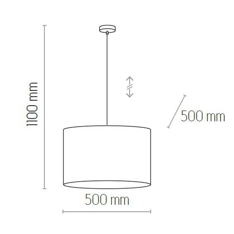 TK LIGHTING SUSPENSION JUTA, À 1 LAMPE Ø 50 CM
