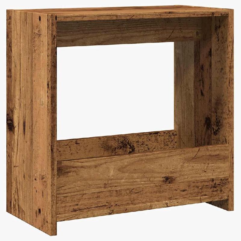 Table d'appoint vieux bois 50x26x50 cm bois d'ingénierie Modèle Apex Signature - 856538_0