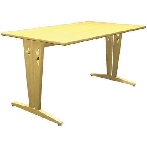 TABLE IRISS 140 X 80 CM DL - STRATIFIÉ HÊTRE/HÊTRE NATUREL