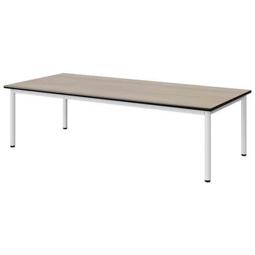 TABLE MALIBU 180X80 T1 4P STRA ACACIA/NOIR BLC 9016