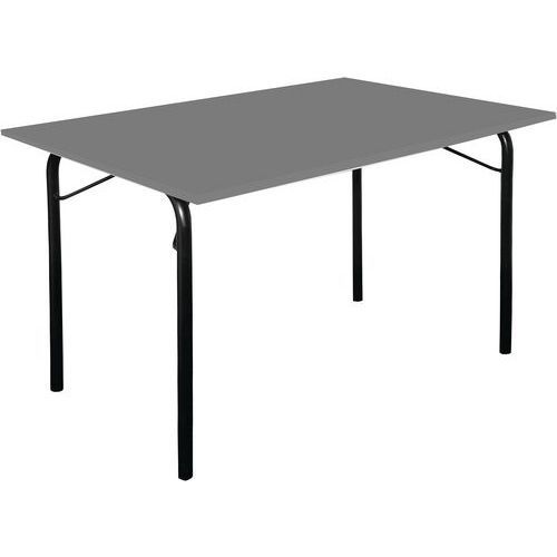 TABLE PLIANTE U-BUDGET NOIR MÉLAMINE ANTHRACITE - FLEXFURN