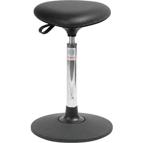 TABOURET SWAY TRIA - IMITATION CUIR - HAUT - NOIR - GLOBAL PROFESSIONAL SEATING