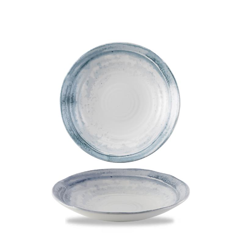 ASSIETTE CREUSE ROND BLEU PORCELAINE Ø 24,5 CM FINCA DUDSON