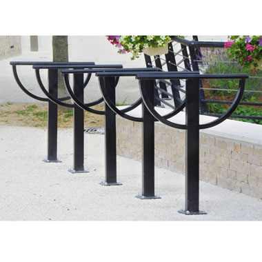 Appui cycles Lisbonne peint - faible encombrement - fixation cadre et roue_0