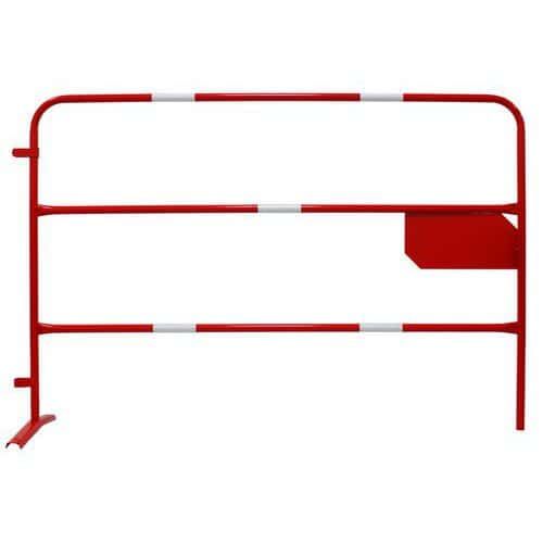 BARRIÈRE DE SÉCURITÉ ROUGE - BANDES RÉFLÉCHISSANTES BLANCHES - SCHAKE