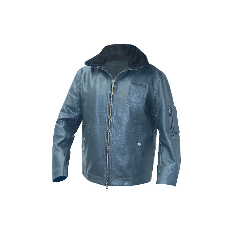 Blouson pilote en cuir - Militaires, Gendarmerie, Police et Sécurité_0