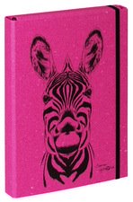 BOÎTE DE CLASSEMENT 'ZÈBRE', A4, ROSE FUCHSIA - LOT DE 3