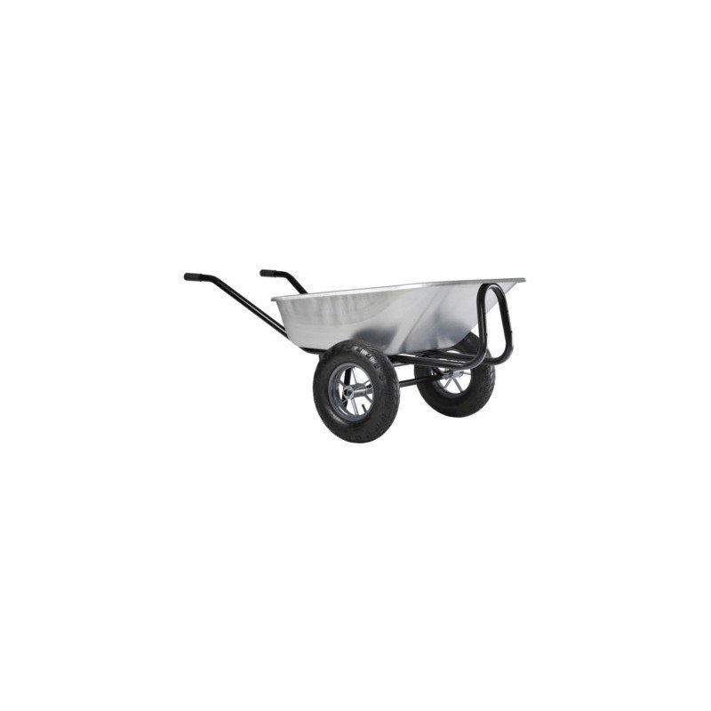 BROUETTE EXPERT TWIN PREMIUM GALVA À ROUES GONFLÉES 150L - HAEMMERLIN - 306015201