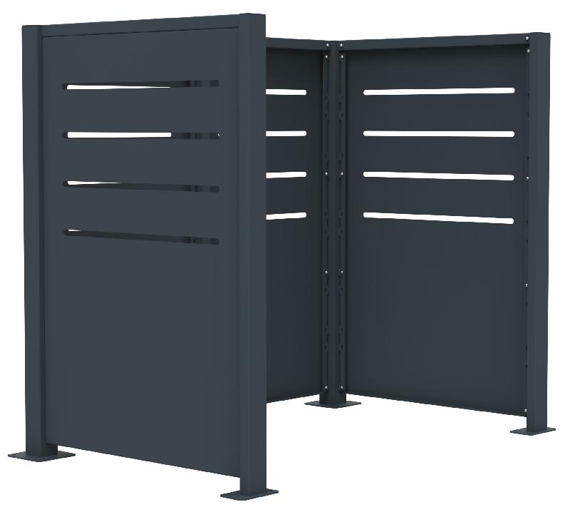 Cache-conteneurs MAESTRO METAL 3 modules Anthracite_0