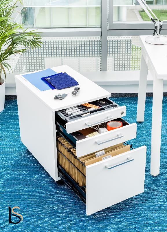 Caisson mobile pour dossiers suspendus - MDD - 3 tiroirs, Gris anthracite_0