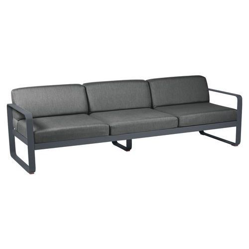 CANAPÉ 3 PLACES BELLEVIE CARBONE COUSSINS GRIS GRAPHITE - FERMOB
