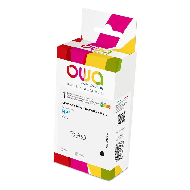 CARTOUCHE D'ENCRE REMANUFACTUREE OWA COMPATIBLE POUR HP 339 C8767EE - NOIR