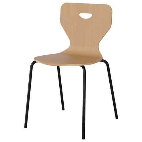 CHAISE MALIBU 4P - T6 - COQUE HÊTRE / ACIER NOIR 9005 - MANUTAN EXPERT