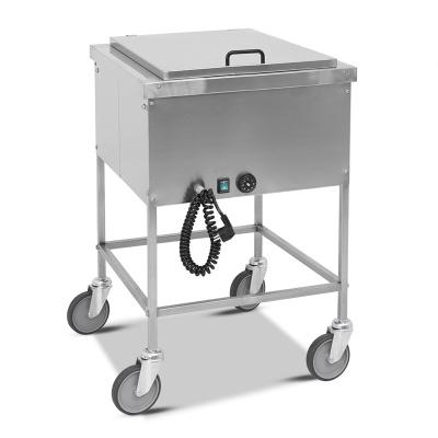 Chariot bain-marie avec couvercle 1x 1/1 GN - Metalcarrelli - thermostat réglable et robinet de vidange_0