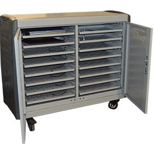 Chariot multimédia Cartice 16 - chargement sécurisé de 16 PC portables jusqu'à 17'' avec séquenceur d’alimentation_0