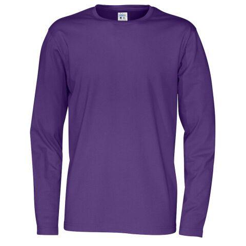 COTTOVER T-SHIRT MANCHES LONGUES HOMME - CERTIFIÉ GOTS VIOLET - TAILLE L