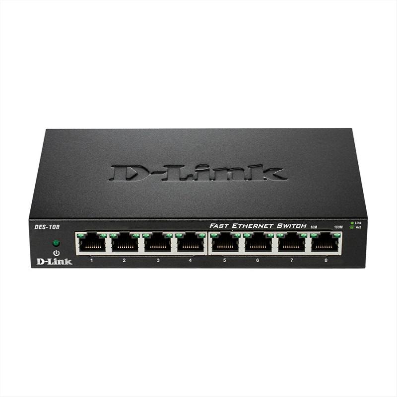 D-Link DES-108/E, switch 8 ports 10/100 - noir DES-108/E_0
