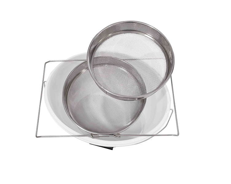 Double tamis pour abrasifs en métal inoxydable - Compatible alimentation et sablage_0