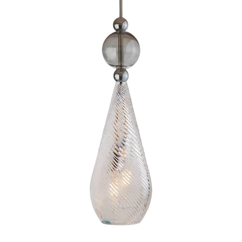 EBB & FLOW SMYKKE L ARGENT CRYSTAL SWIRL GRIS FUMÉ