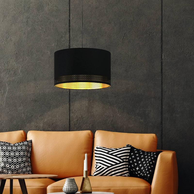 EGLO SUSPENSION ESTEPERRA, NOIR/OR, Ø 38 CM