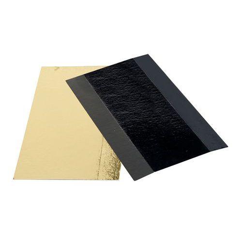 FOND CARTON PLIÉ NOIRE ET OR LONGUEUR 130MM LARGEUR 45MM - MATFER