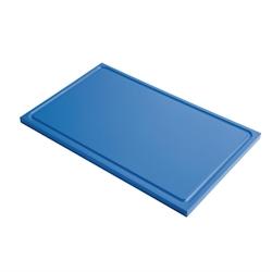 Planche à découper avec rigole GN1/2 en polyéthylène haute densité Gastro M - bleu plastique GN324_0
