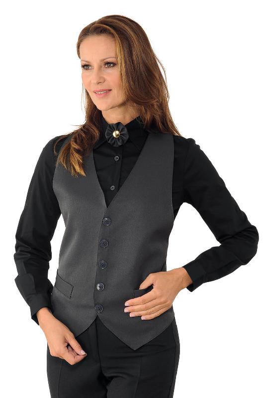 GILET CHEF DE RANG BOLERO ANTHRACITE