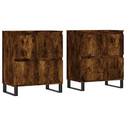 Helloshop26 - Buffet bahut commode armoire meuble de rangement organisateur cuisine salle de séjour salons lot de 2 bois 02_0036759 - 3000213045529_0