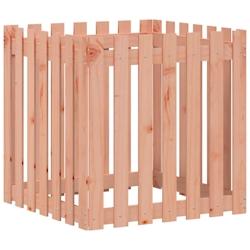 Helloshop26 - Jardinière bac lit surélevé plantes fleurs terrasse jardin avec design de clôture 70 x 70 x 70 cm douglas massif 02_0038111 - 300021_0