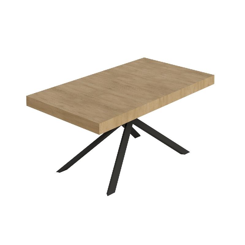 Itamoby Table Extensible Niket 160/244X80 Cm Chêne Naturel Avec Pieds Anthracite - marron multi-matériau VE0168TAVNIKE-QN_0