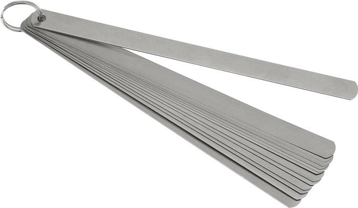 Jauge d'épaisseur PROMAT - épaisseur de lame 0,05-1,0 mm - acier, longueur 200 mm, 20 lames_0