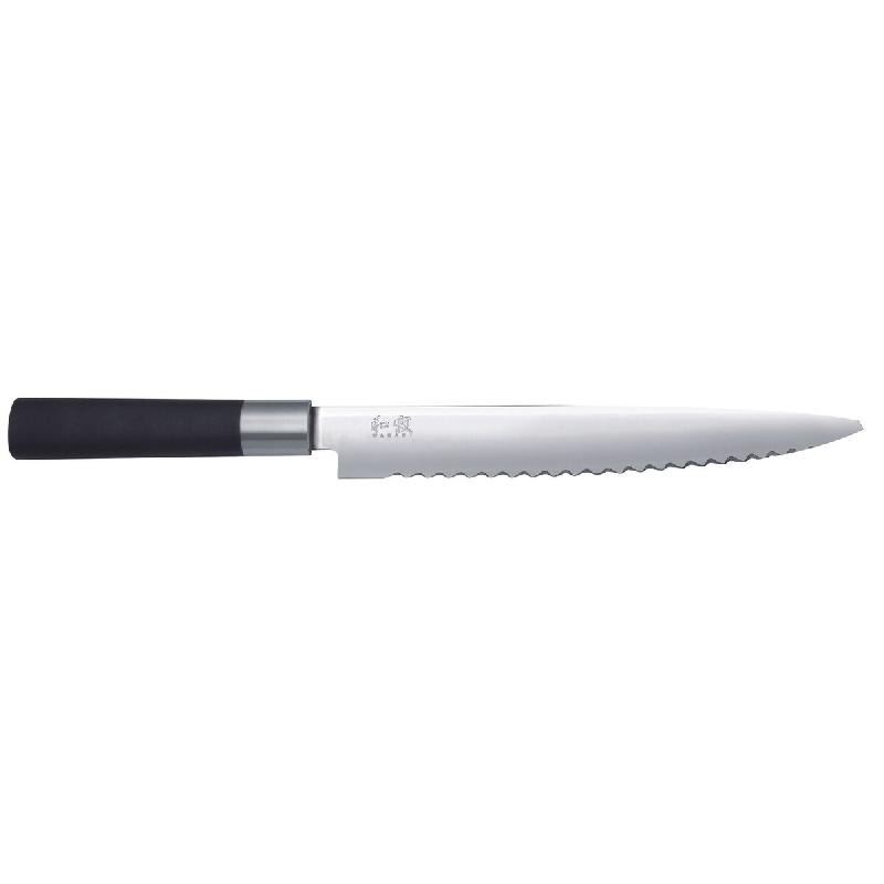 KAI Couteau à pain 23 cm - Wasabi Black - noir inox 6723B_0