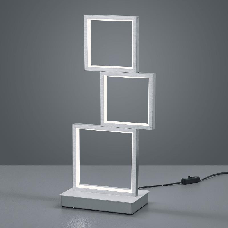 TRIO LIGHTING LAMPE À POSER LED SORRENTO, ALUMINIUM BROSSÉ