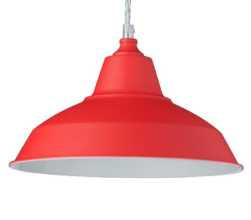 Lampe à suspension lustre lampadaire luminaire cuisine salon salle de bain rouge diamètre 28 cm 2413006