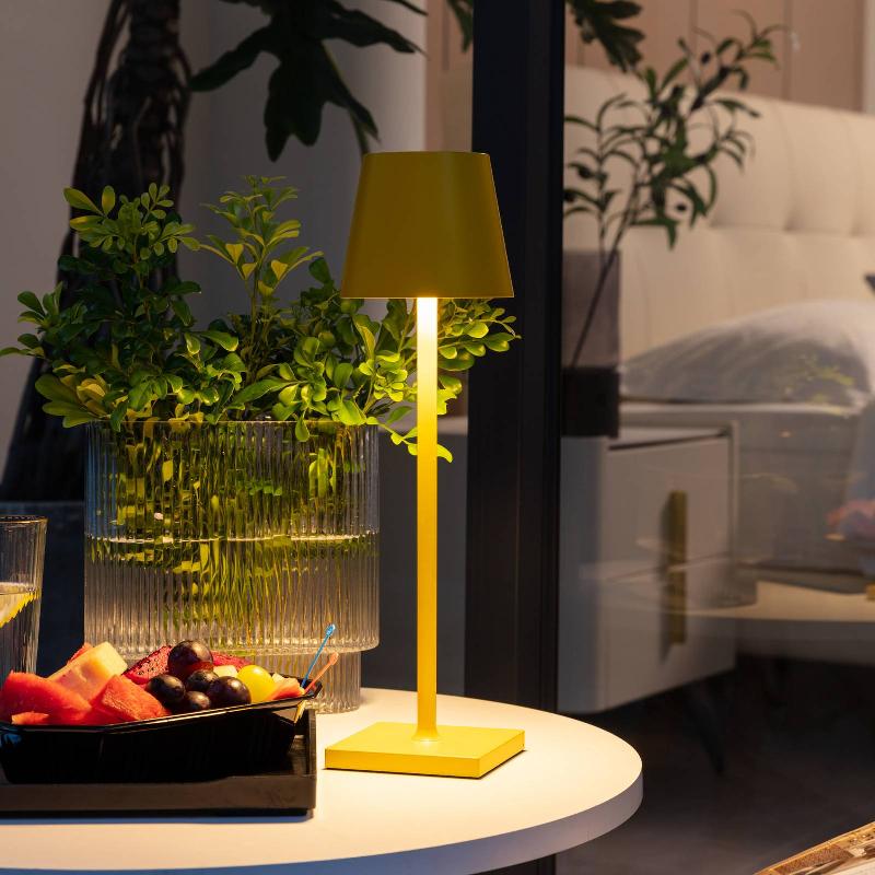 LINDBY JANEA LAMPE DE TABLE LED RECHARGEABLE, JAUNE MIMOSA