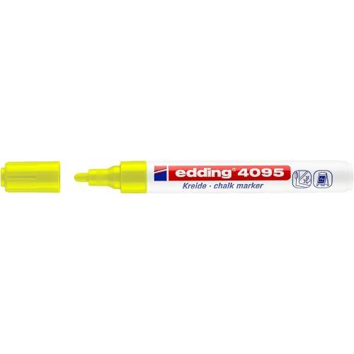 MARQUEUR CRAIE LIQUIDE POINTE OGIVE E 4095 - JAUNE FLUO EDDING