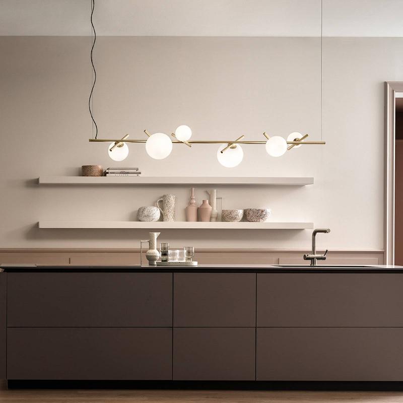 MASIERO SUSPENSION POSY BIL6, À 6 LAMPES, VERRE DE MURANO