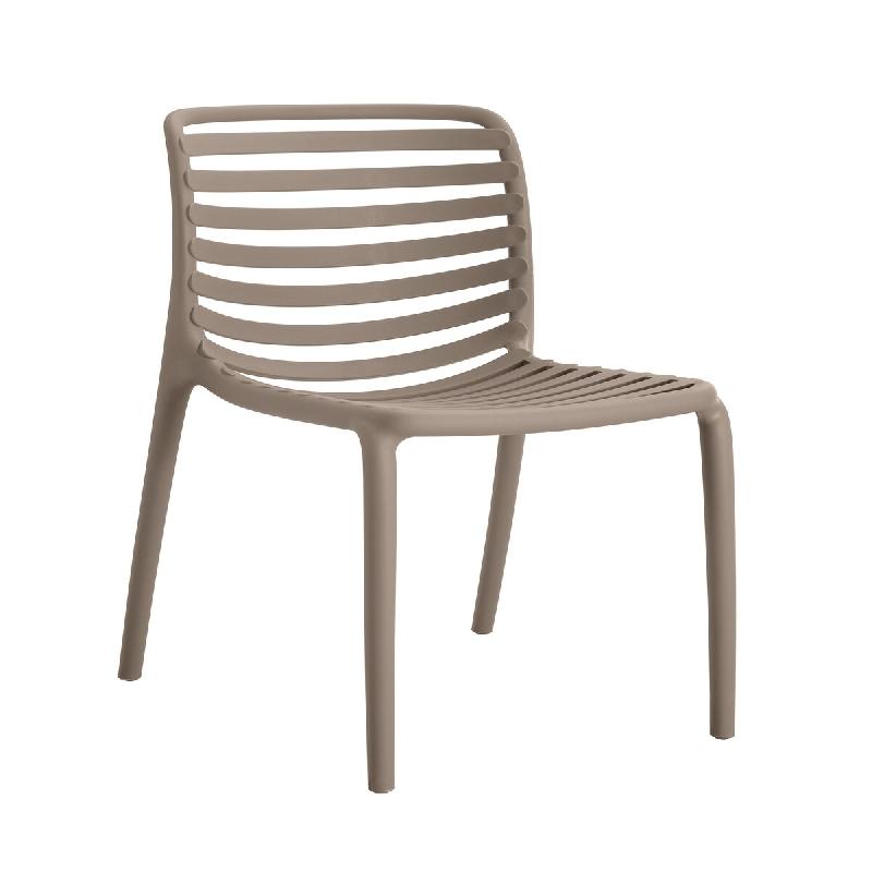 METRO PROFESSIONAL Chaise de terrasse ELARIA, empilable, plastique, jute - marron plastique polypropylène 4894926299282_0