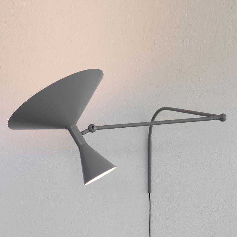 NEMO LAMPE DE MARSEILLE APPLIQUE MURALE, GRIS MAT